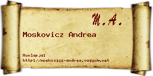 Moskovicz Andrea névjegykártya